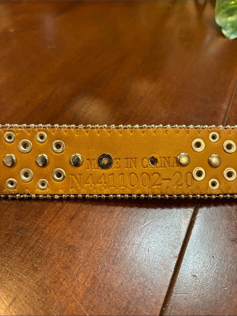 New Girls Size 20 Nocona Pink Studded Leather Belt w/ Horseshoe Crystals (ABBA)